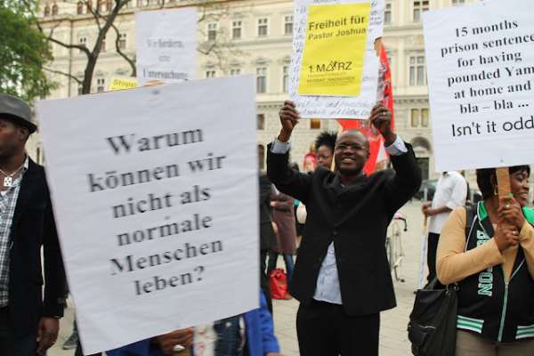 The Protest Against 15 Months Unjust Imprisonment Of Pastor Joshua Esosa In Vienna, Austria - Global Reporters Vienna
