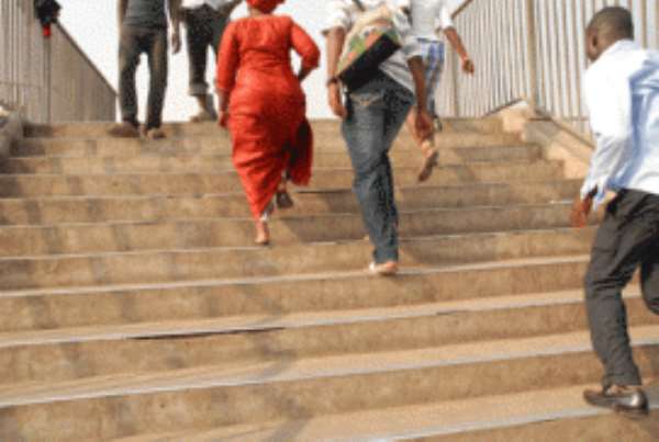 These stairs are not disability friendly.