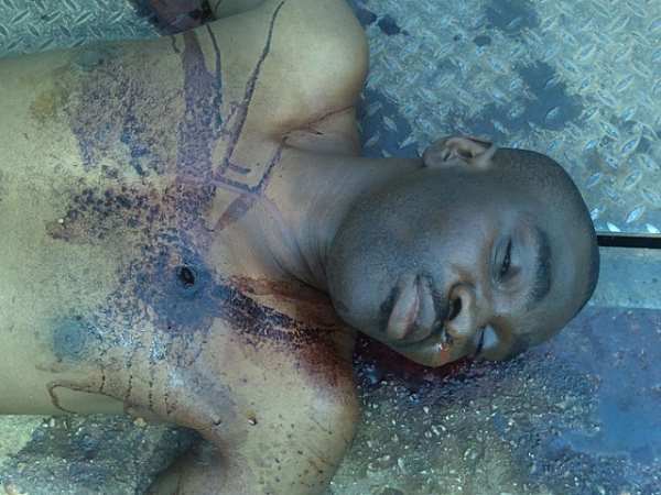 The lifeless body of the deceased, Norman Addo