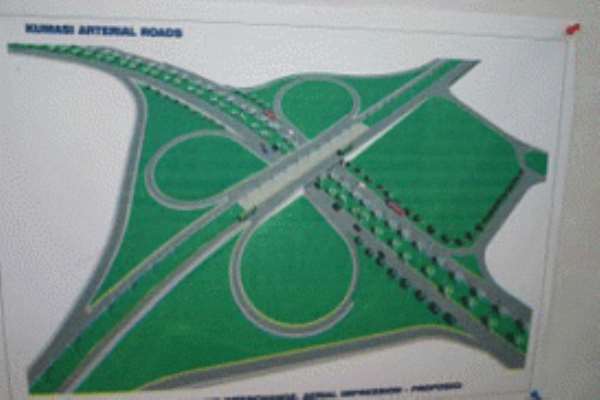 An artist impression of the sofoline interchange in Kumasi