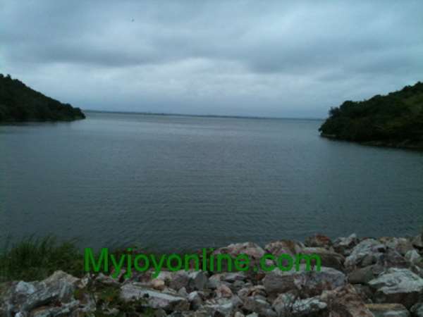 Lower side of the Weija Dam