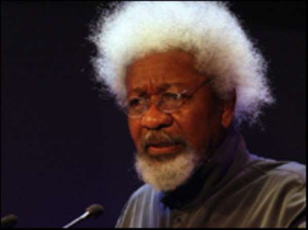 Wole Soyinka leading a mass rally on Yar'Adua
