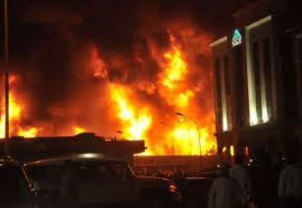 Quran left untouched as fire destroys properties