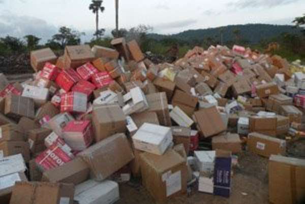 The seized pharmaceutical products