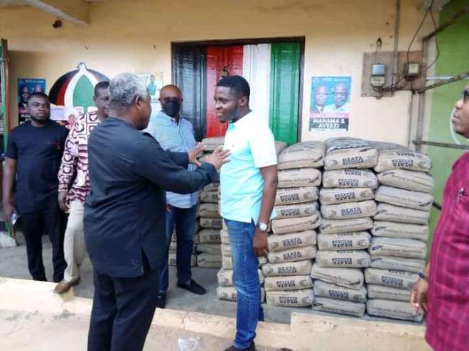 Edem Agbana supports Ketu North NDC with 100 bags of Dzata cement to ...