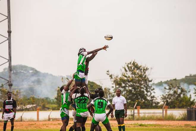 W3 Ghana And Nigeria Reach For The Ball During A Lineout In The Inaugural Ghana-nigeria Rugby Presidents' Cup.jpeg