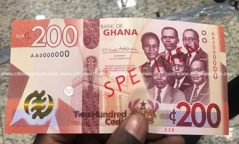 Check The New GH¢100, GH¢200 Banknotes [Photos]