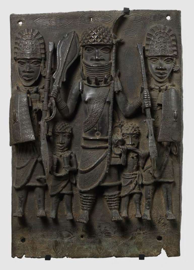 Benin plaque, Nigeria, now in Mus&eacute;e du Quai Branly Paris, to be restituted to Nigeria/Benin