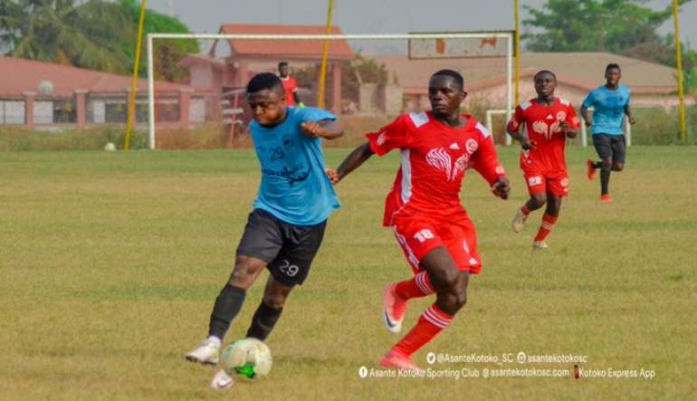 George Abege Scores As Asokwa Deportivo Hold Asante Kotoko In A Friendly