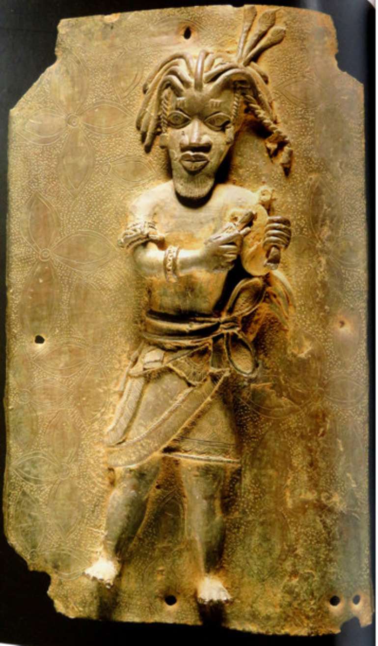 A priest with a gong, Benin, Nigeria, now in Ethnologisches Museum, Berlin, Germany.