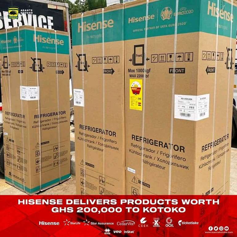 Hisense Ghana donate sponsorship items worth over GHS 200,000 to Asante