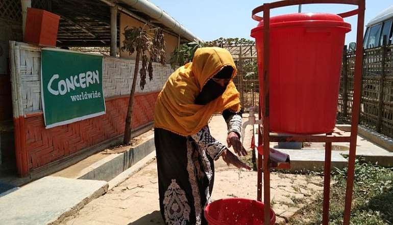 Figure 3 In crowded refugee camps, such as those in Cox&rsquo;s Bazar, Bangladesh, access to sanitation facilities is of paramount importance. Photo: A.K.M. Jakaria/ Concern