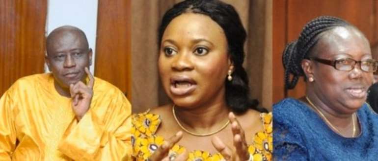 Photo: Amadu Sulley, Charlotte Osei and Georgina Amankwah