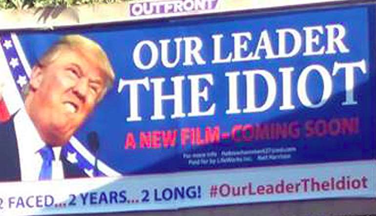Bill board in New Jersey, USA