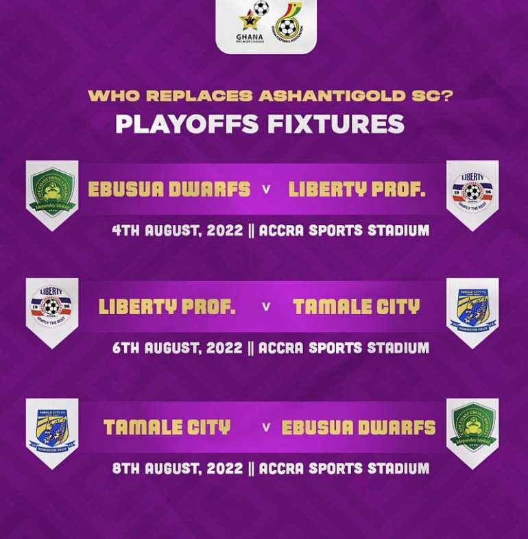 2022/23 GPL slot GFA announces threeway playoff fixtures between