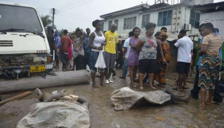 8 the lifeless bodies of flood victims in accra
