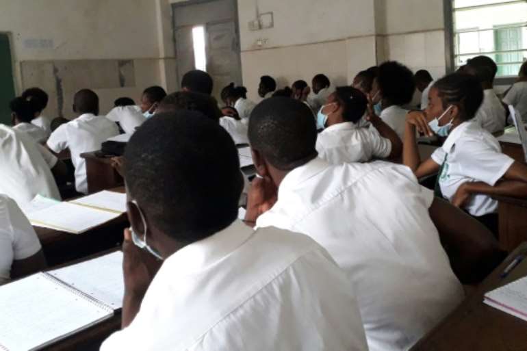In Malabo, the capital, public high schools typically have between 80 and as many as 105 students per class.  By Samuel OBIANG (AFP)