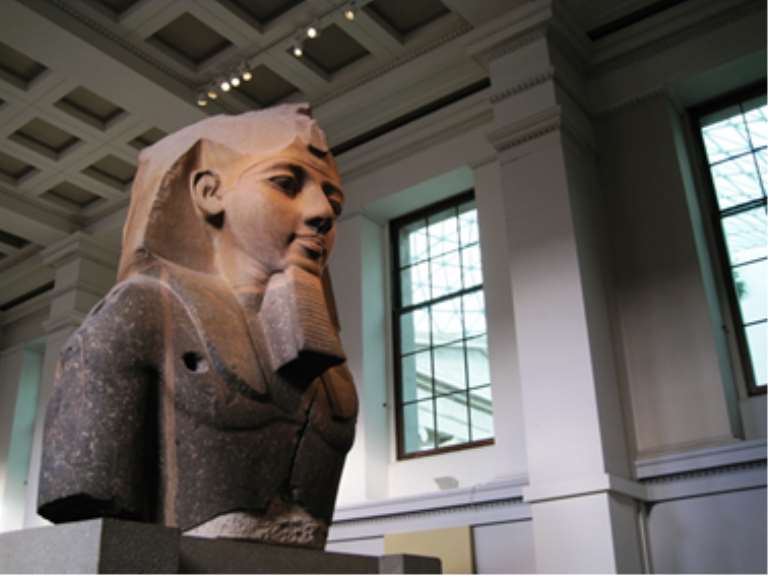 Bust of Ramesses II, weighing 7.25 tons, Egypt, now in the British Museum, London, United Kingdom.
