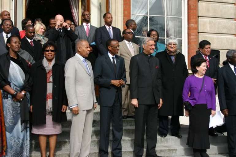 kagame watches flag hoist