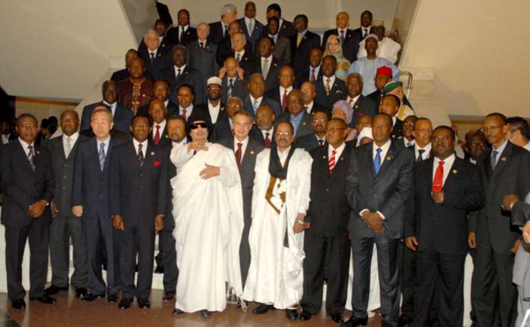 African leaders and the coat