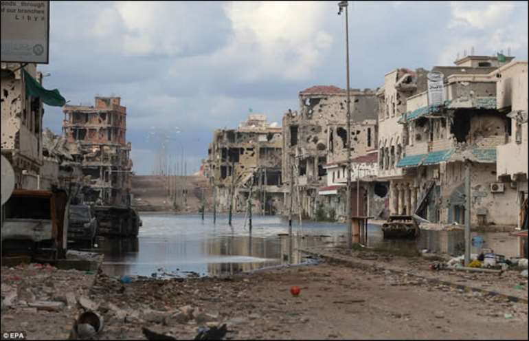 Sirte following NATOs bombardment