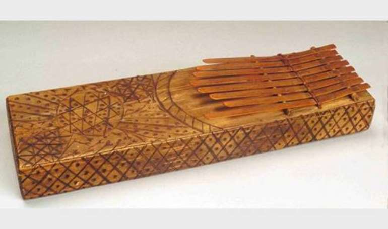 Sanza, Nigeria, now in Wereldmuseum, Rotterdam, Netherlands.