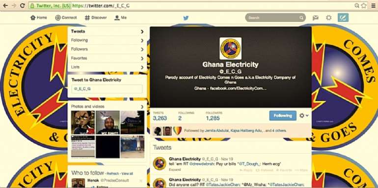 Some screenshots of ECG parody accounts