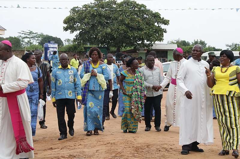 Dignitaries at the decade celebration of St. Catherine Senior High School at Agbakope in the Keta Akatsi diocese October 19, 2019. Photo by Damian Avevor