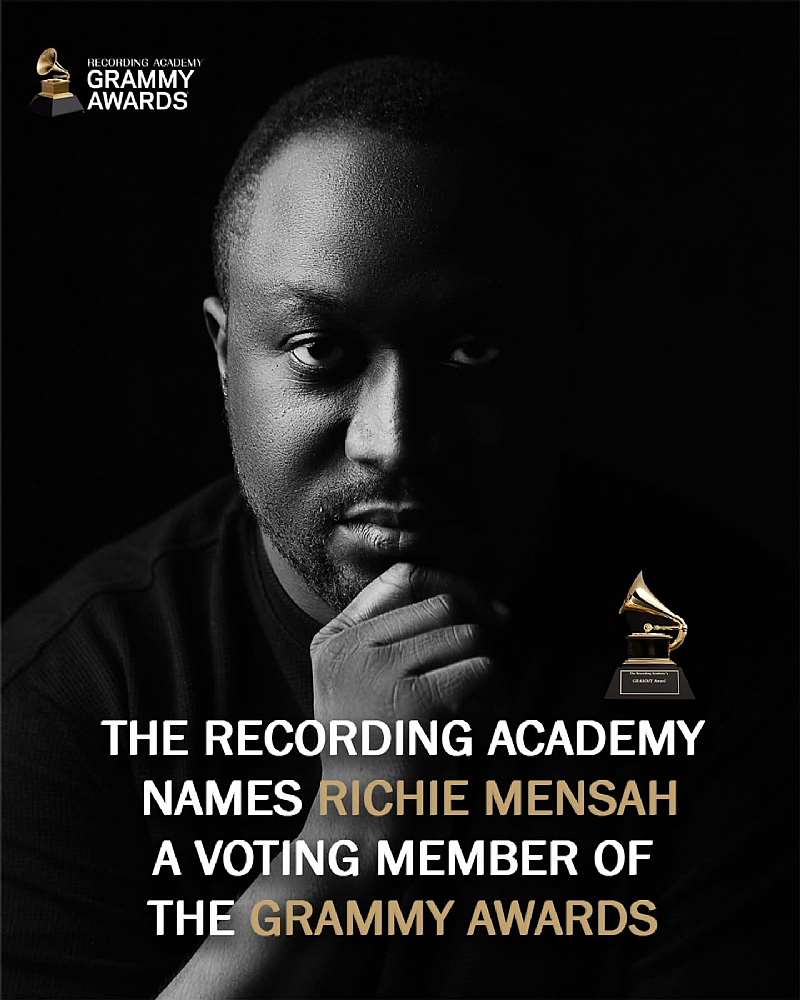 Richie Mensah appointed a voting member of Grammy recording academy
