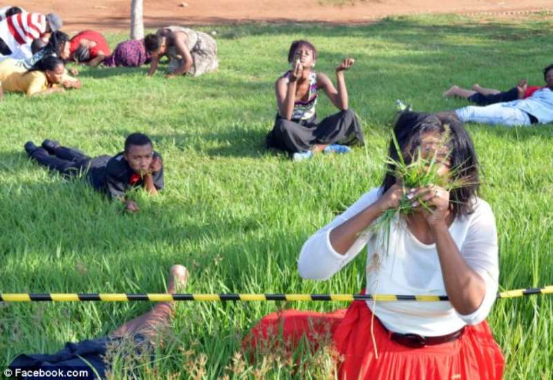 3. South African Pastor Orders His Congregants To Eat Grass To Get Closer To God