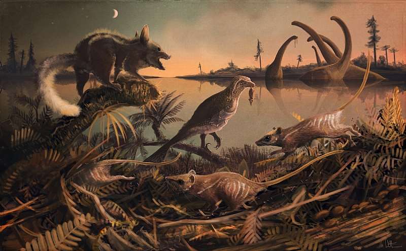 A reconstruction of Durlstotherium and Durlstodon by University of Portsmouth palaeo-artist, Dr Mark Witton.