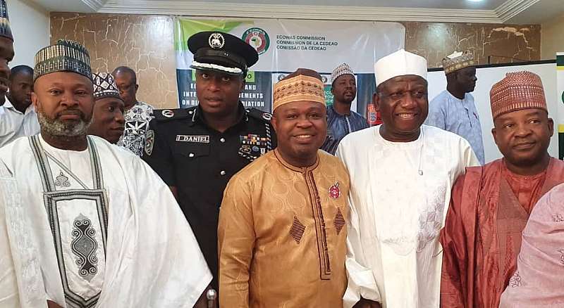 L-R: National Secretary IPAC, Yusuf Dantalle; Rep of Kano Commissioner of Police, ACP Daniel Amah; Workshop Media Coordinator and Editor-In-Chief, Global Sentinel; National Chairman of IPAC, Yabagi Sani; and INEC REC Kano, Suleiman Alkali; representative of at the Kano Mediation and Dialogue workshop for political actors in North West and North East Nigeria