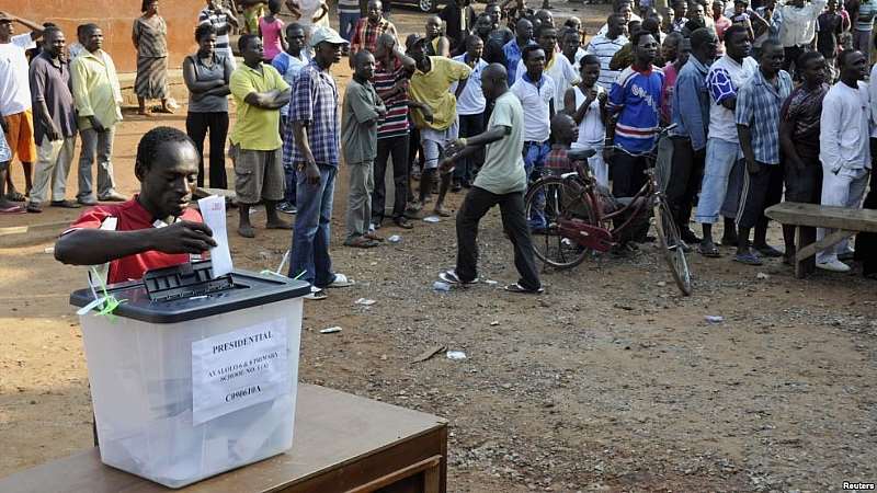 2. A Section Of The Electorate Waiting In A Queque To Cast Their Vote