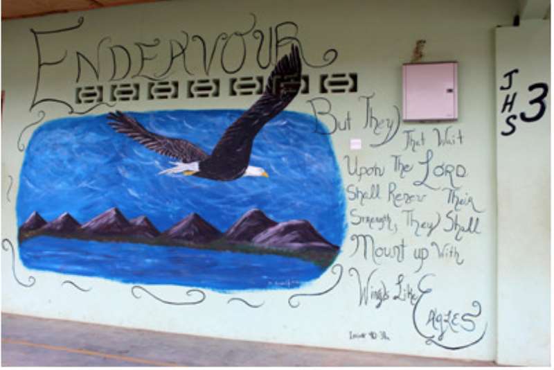 A Mural On The Wall Of The Faith Roots International Academy: Photo Taken By Lindsay Boyle