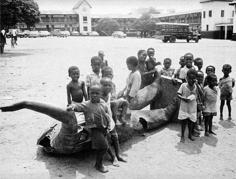A Monument Of Kwame Nkrumah Was Pulled Down Outside The Parliament House