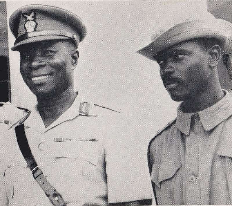 The Leader Of The 1966 Coup, Col E.k. Kotoka (left) And Maj. A.a. Afrifa