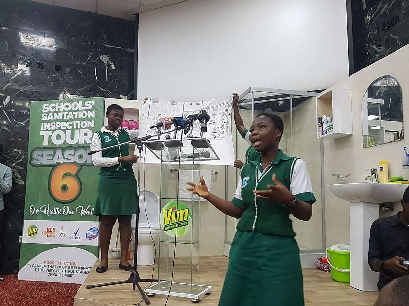 Drama on Sanitation by students of St. Luis Girls School, Kumasi