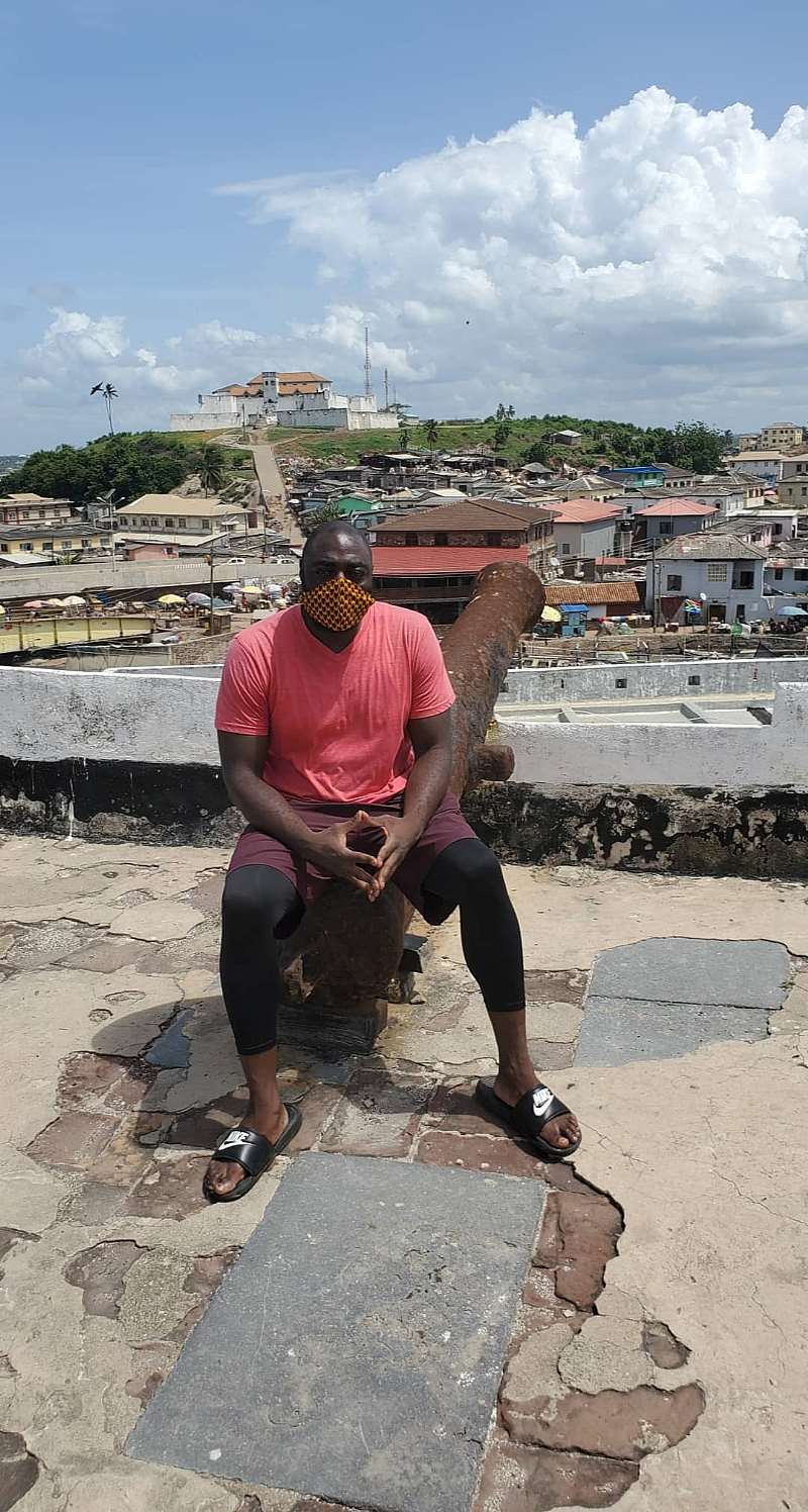 Rashad McCrorey at Elmina Castle