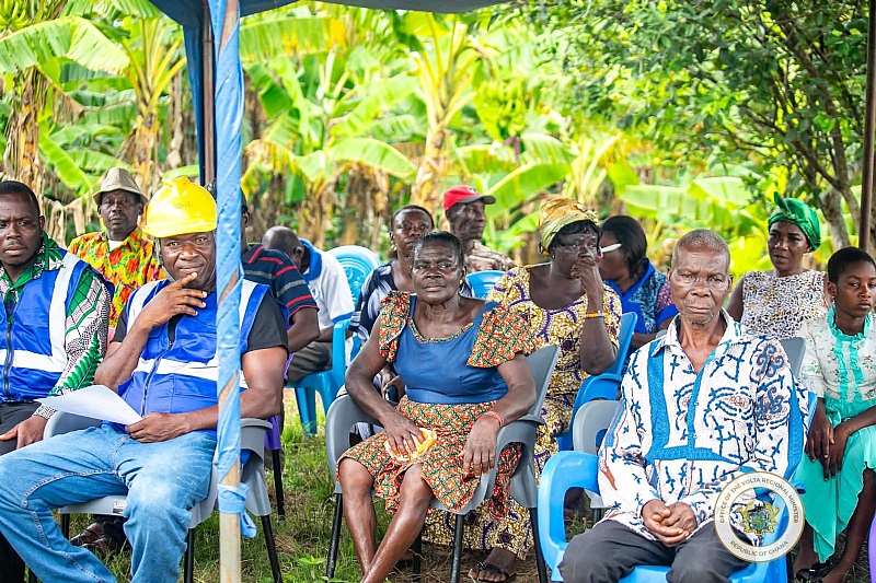 Community members of Dodome-Dogblome at the commissioning of the mechanised borehole.