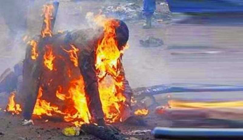 5. A SUSPECTED THIEF SET ABLAZE