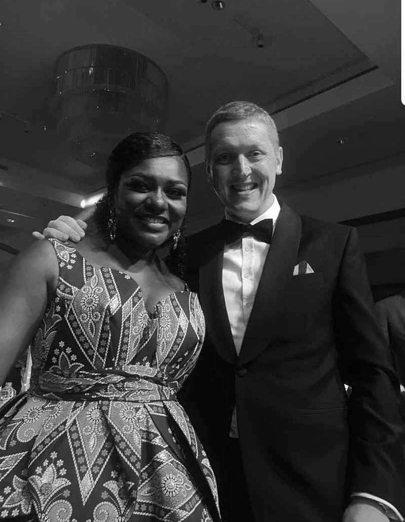 Dentaa Amoateng Mbe With Ian Walker, British High Commissioner To Ghana
