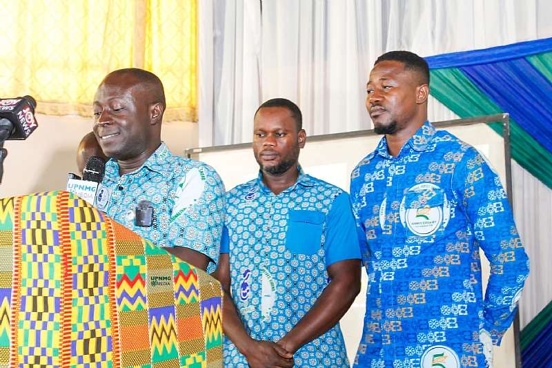 H.E Maxwell Oduro Yeboah,National President, UPNMG (first on the left) with other executives of the Union at their conference in Tamale.