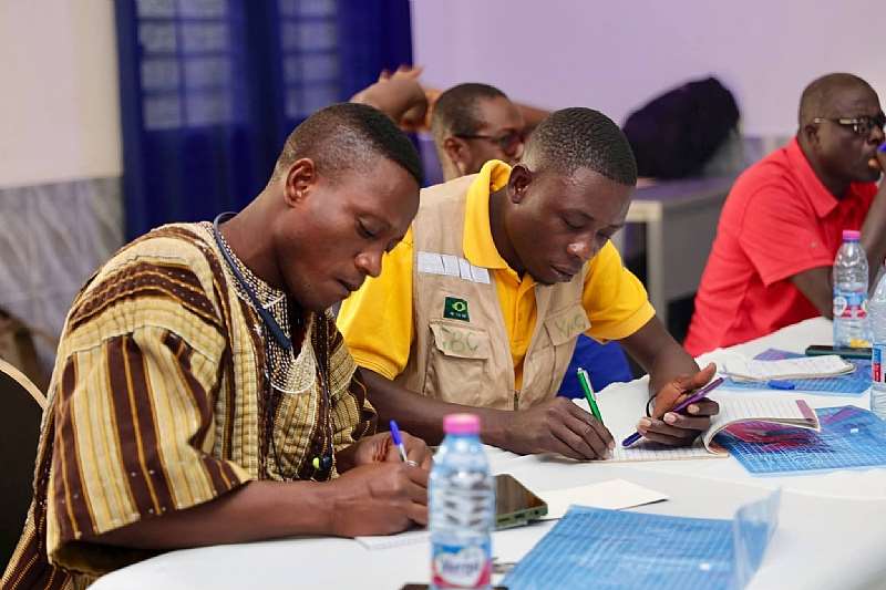 Participants at the one day workshop organised by Mu Rights My Future project for journalists in Dambai