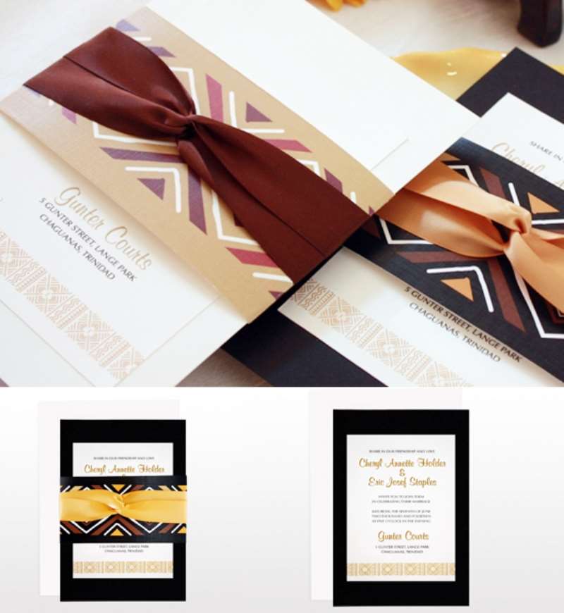 BIBI INVITATION EXQUISITE AFRICAN THEMED WEDDING INVITATIONS