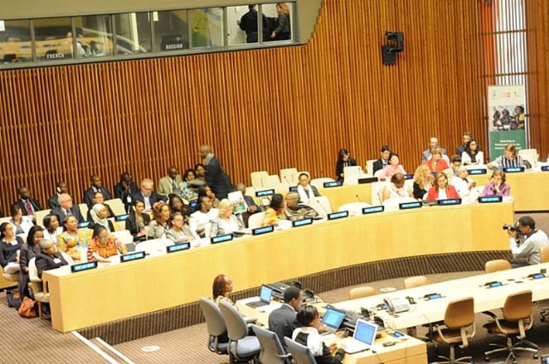 CROSS SECTION OF FIRST LADIES AT THE UNFPA AND OAFLA SESSION, UN ECOSOC CHAMBER, UN HEADQUATERS, NEW YORK