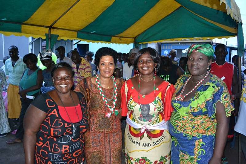 DEDE AMANOR-WILKS (2ND RIGHT) AND SOME OF THE WOMEN LEADERS