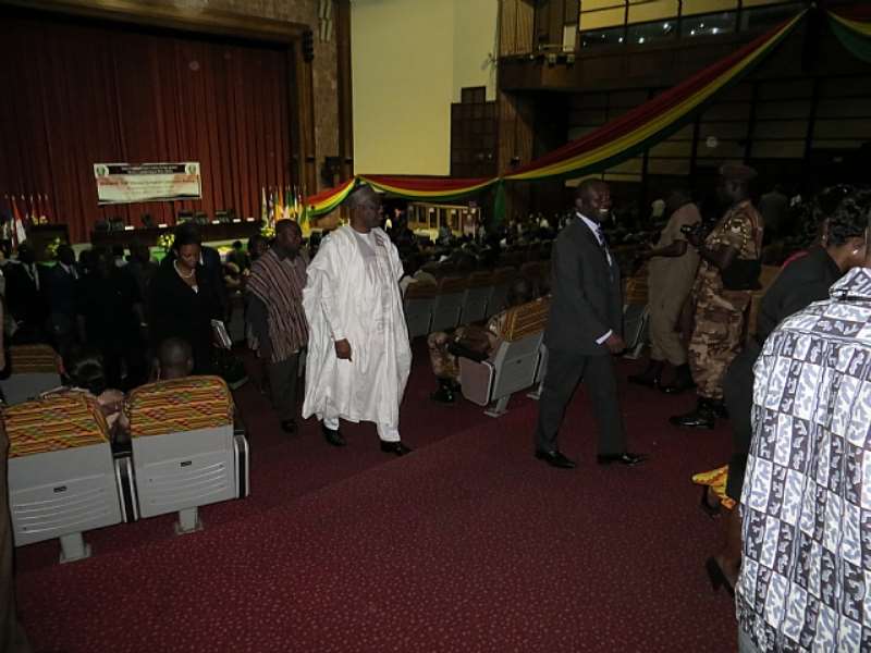 DIGNITARIES ON THEIR WAY OUT