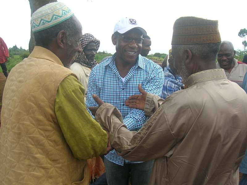 ARDO ADAMU BI MAMADA RECEIVE PROF NCHE ZAMA IN BASE BALL CAP
