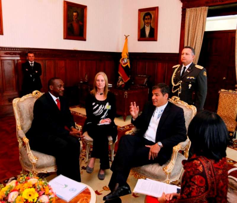 DR. YUMKELLA AND PRESIDENT CORREA OF ECUADOR