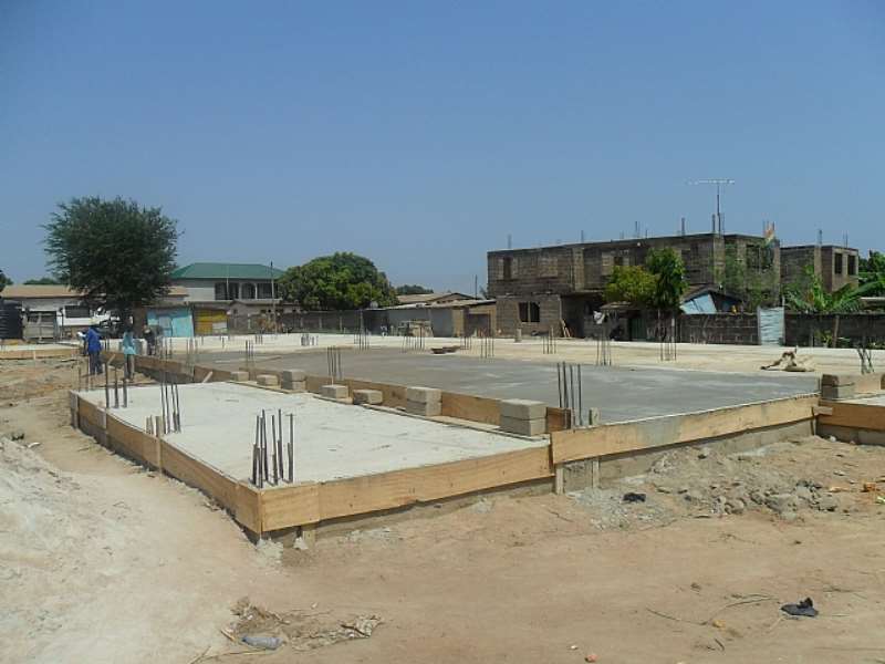 Floor of 1st phase of the 3-storey hospital project
